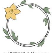 circular-frame-with-leaves-and-flower-vector-illustration_gg137363894.jpg STL-Datei Blumenkranz mit hawaiianischer Blume / Basteldekoration / Wanddekoration / Wandkunst / Kuchendekoration・3D-druckbare Vorlage zum herunterladen