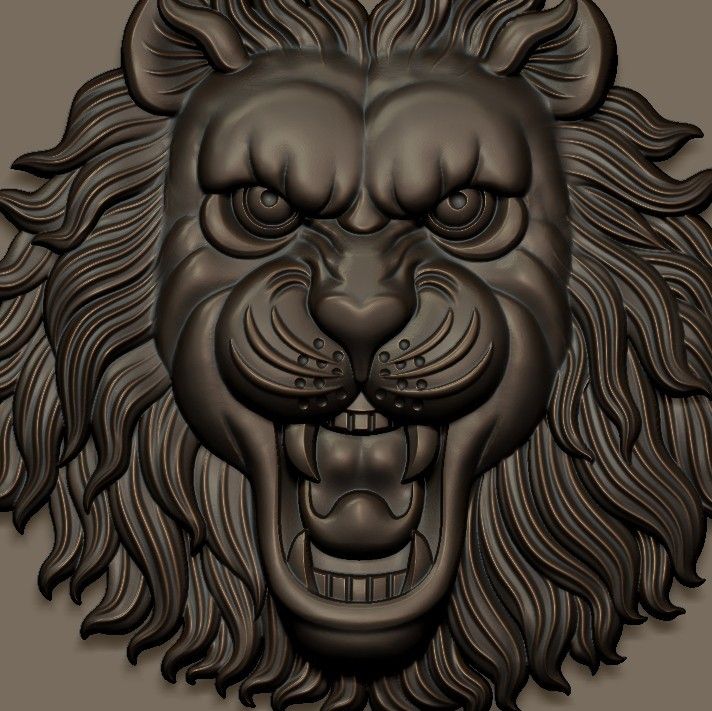 LIONHEAD5.jpg Descargue el archivo STL gratuito cabeza de león • Objeto de impresión 3D, stlfilesfree