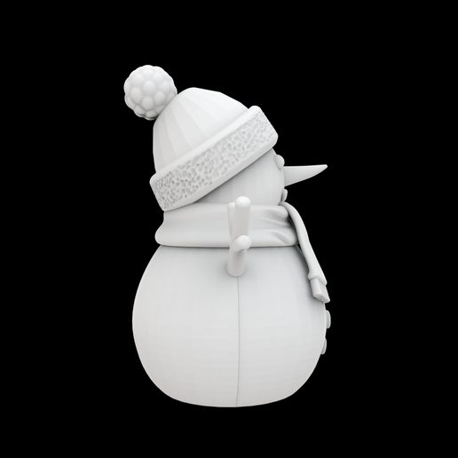 Snowman.6.jpg Cute Snowman Figurine 3D Printable Model
