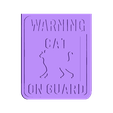 CAT_ON_GUARD.stl Multi-Use Door Sign