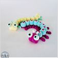 007.jpg 3D file The cutest articulated caterpillar! (easy print)・3D printable design to download