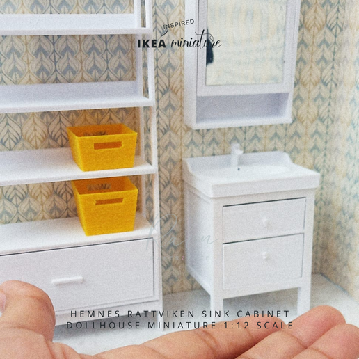 Ikea-Hemnes-Rattviken-Sink-Cabinet-6.png STL file MINIATURE IKEA-INSPIRED HEMNES RATTVIKEN SINK CABINET FOR 1:12 DOLLHOUSE・3D printable model to download, RAIN