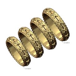 Cross-stitched-Mid-split-Braided-sides-cigar-band-size6to9-00.jpg STL-Datei Geflochtenes Seil Seiten Kreuzstich Band US Größen 6to9 3D-Druck Modell・Design für 3D-Drucker zum herunterladen