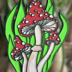 F9E79113-803F-4F24-9025-776D4333D74C.jpeg STL file Mushrooms And Palms Plant Decor / Cake Topper・3D printing design to download