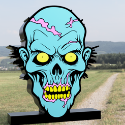 e04f5441-4cc6-447e-a408-6bbd3bd12801.png 3MF file zombie 3 LIGHTBOX MULTICOLOR /SINGLE EXTRUDER・3D printer design to download