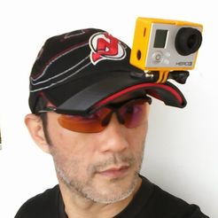 IMG_20131018_134936_1_display_large.jpg Free STL file Cap mount for GoPro Hero 3 Black Edition・3D printable design to download