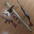 Bundle-06_WWII-2-angle6.png WW2 Prop-Guns Bundle 1/1 Scale 2 ( tommy/m1 , Panzerschreck54 , dp28 , luger )