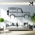 defender-90-2005.png Wall Silhouette: Land Rover Set