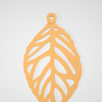 Earring-leaf-1.png STL file Earring - leaf・3D printing idea to download