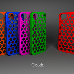 Iphone_5_5s_Clouds_Pattern_picture2.png STL file Iphone 5/5s case - Clouds・3D print design to download