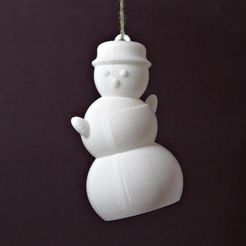 snowman_twist_display_large.jpg Бесплатный STL файл Dancing Snowman Ornament・Модель 3D-принтера для скачивания