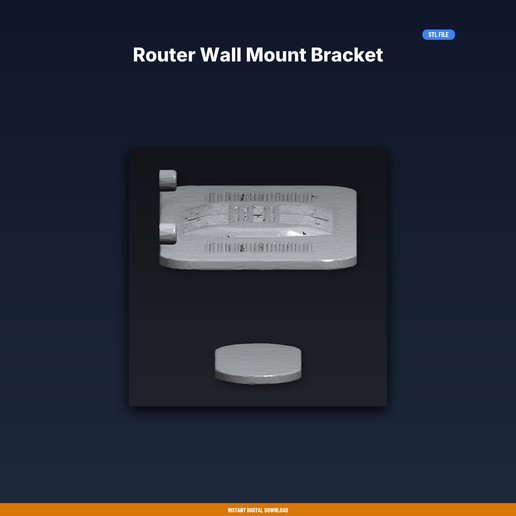 Router Wall Mount Bracket - 3D Printable STL File