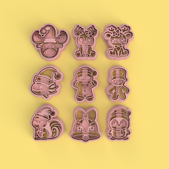 Pac2.png CHRISTMAS CUTE PACK2 9 COOKIE CUTTER