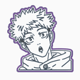 aweqweqre.png STL file YUJI ITADORI 1 COOKIE CUTTER JUJUTSU KAISEN・Model to download and 3D print