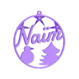 Naïm v4.stl CHRISTMAS DECORATIONS FIRST NAME Naïm