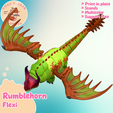 rumblehorn04.png Rumblehorn MultiColor Flexi Print-In-Place