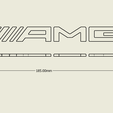 dimensions18,5.png 185mm 7,28" Mercedes-AMG trunk logo emblem badge