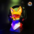Fox-Headset-Glasses-Stand-for-3d-printing-31.jpg Happy Fox Headset Stand