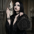 2.png Goth Hamsa Hand Purse STL File for 3D Printing Mystical Gothic Handbag