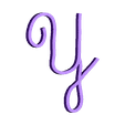 Y_linotype_manuscrit_majuscule_alphabet.stl handwritten typography