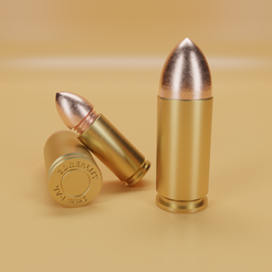 9mm3.png STL file Bullet Screw-On Container・Design to download and 3D print