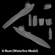 U-Boat-Waterline-Jimdo.png Submarine (Waterline Model) 1:56