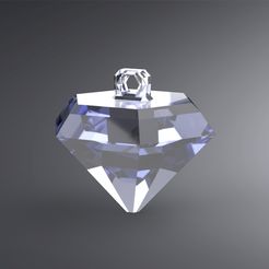 Untitled.jpg Free STL file Diamond keychain・3D print design to download