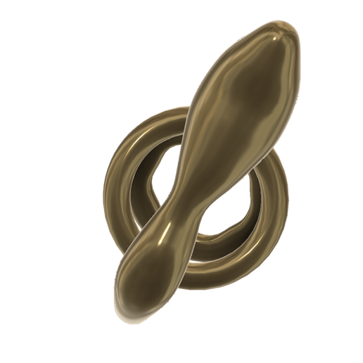male Double Loop Anal Plug Male Prostata Massage Butt ap-33 3d print  cnc STL File for Cults