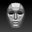 blanco-frente2.png Fichier OBJ Squid Game Frontman mask / Squid Game Frontman mask / Squid Game Leader・Objet pour imprimante 3D à télécharger, Redroach