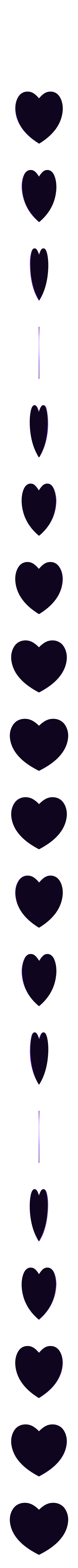 Pétale coeur 54mm.stl Heart Petals