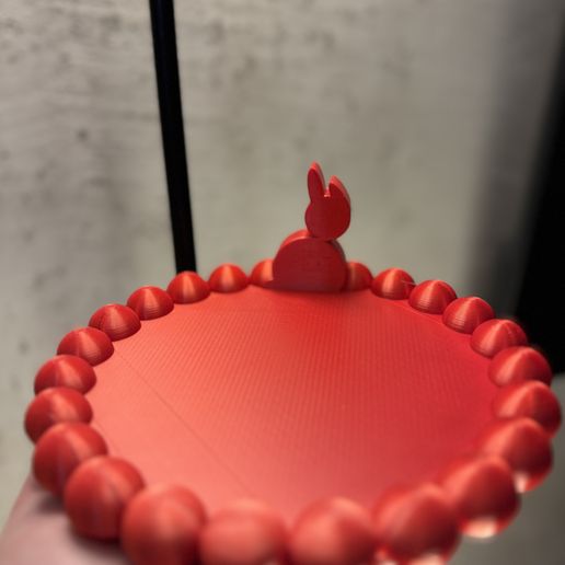 Minimalist Beaded Tray with Bunny - Jewelry & Key Organizer