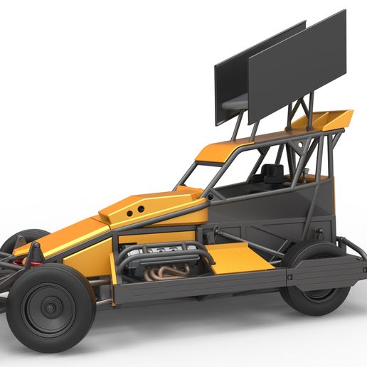 New Zealand Superstock car while turning Version 4 (1:25 Scale)