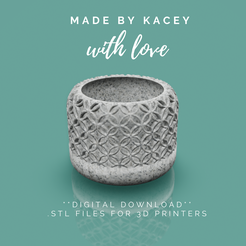 1.png STL-Datei 3D-Druckbare STL-Datei. Büro- oder Heimdekoration: Pot Planter Design für eine Sukkulenten, Bonsais, und verschiedene Pflanzen - Instant Download - Pot 3・Modell zum Herunterladen und 3D-Drucken