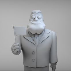 американский-папаша5.jpg Файл STL American Dad 3D print model・Дизайн 3D-печати для загрузки3D