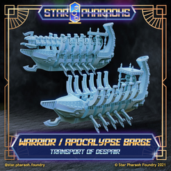 Cults-Warrior-Apocalypse-barge-1.png Télécharger fichier STL Péniche du guerrier et péniche de l'apocalypse - Pharaons des étoiles • Modèle pour imprimante 3D, Star_Pharaoh_Foundry