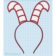 Candy_Cane_Horns_Capture edit.jpg Free STL file Candy Cane Headbands・3D printing template to download