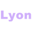 Lyon_name.stl Wall silhouette - City skyline Set