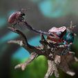 Furcifer-Pardalis-Base-Shoot_Szene6.png Panther chameleon- Furcifer pardalis NosyBe-with tongue-shot-STL-3D-print-file-with-full-size-texture-high-polygon
