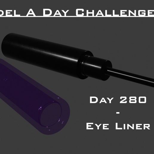 Model A Day Challenge - Day 280 - Eye Liner 3D model by ZacharyHansenArts