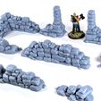 StoneWallRuins.jpg 3D file Stone Wall Ruins・3D printable model to download