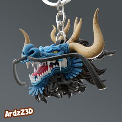 kaido-dragon-keychain.jpg Dragon Head Kaido One Piece Keychain