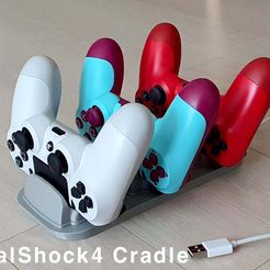 sub.jpg Free STL file Dual Shock 4 Cradle・3D printing idea to download, kimjh