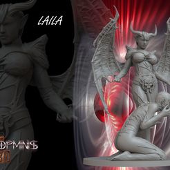 LAILA.jpg STL file WARRIOR LADY OF HELL WAR HAMER・3D printing idea to download
