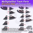 MDS_TRACK_AllCurves_Render01b.jpg MyDigitalSlot All Curves Pack, 3D printed, DIY track parts for your 1/32 Slot Car Racing Game