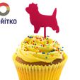 zápich muffin 2.jpg Cupcake Topper - Cairn Terrier dog 2