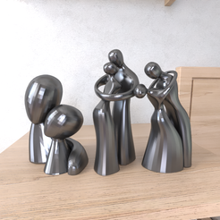 50.png STL file human Lovers Sculpture・3D printer model to download