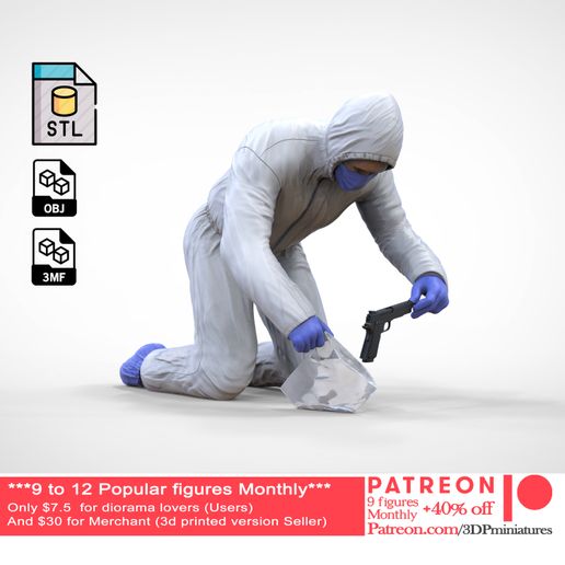 N3 CSI forensic models collect evidence 3D model