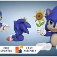 01.jpg Baby Sonic the Hedgehog - 3D FanArt