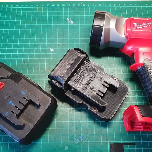 Parksaid to milwaukee battery adapter 3D model