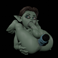 sf1.png STL file Goblin Girl enjoying some quality time・Model to download and 3D print